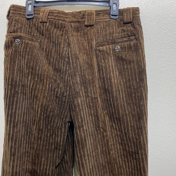Men's Antonello Za Corduroy Wide Leg Trousers Size 50 Made In Italy - Picture 7 of 12